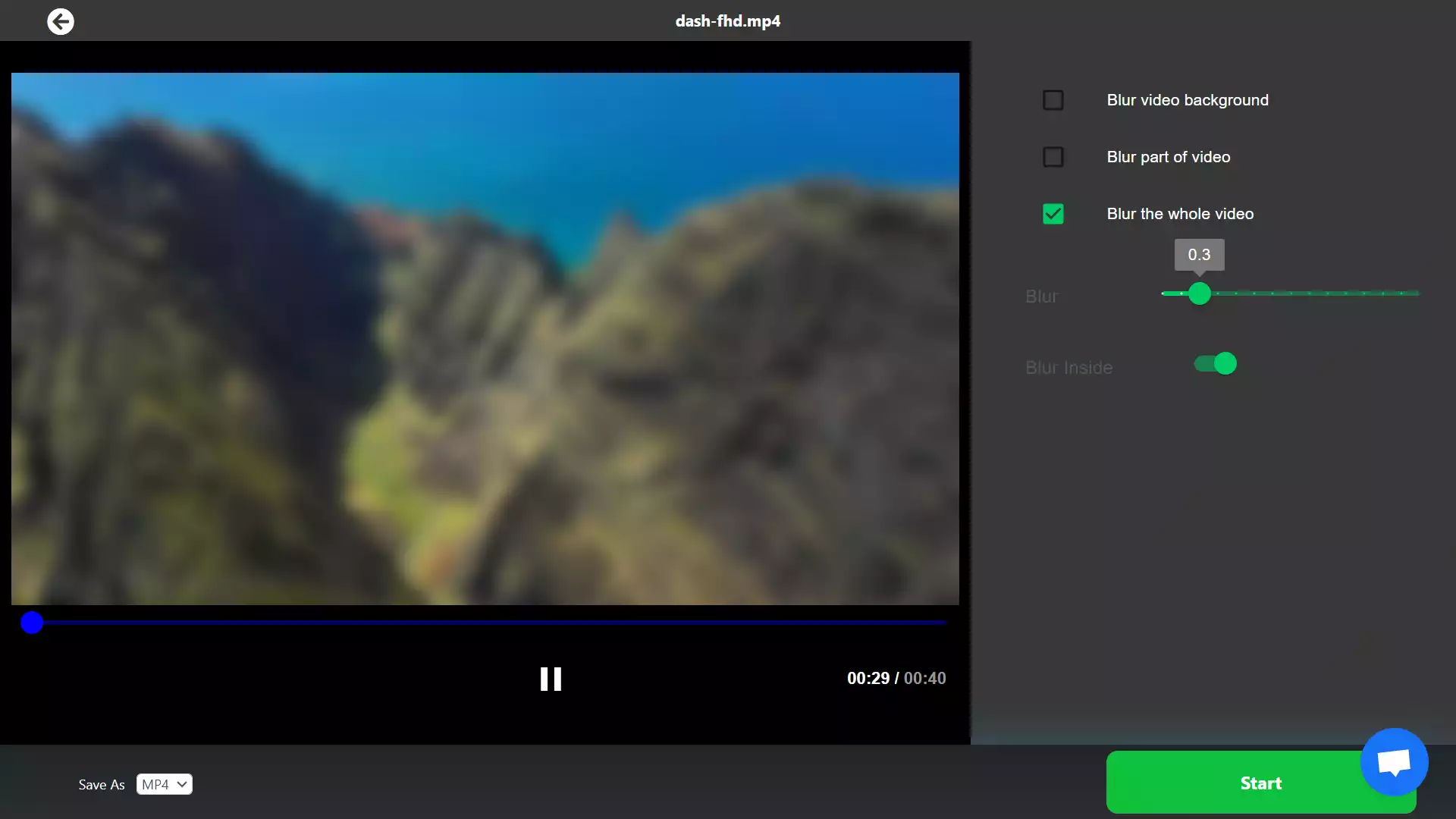 Flou automatique des arrière-plans vidéo