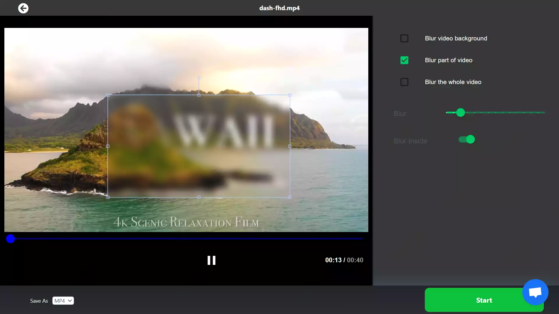 Flou vidéo est si simple !